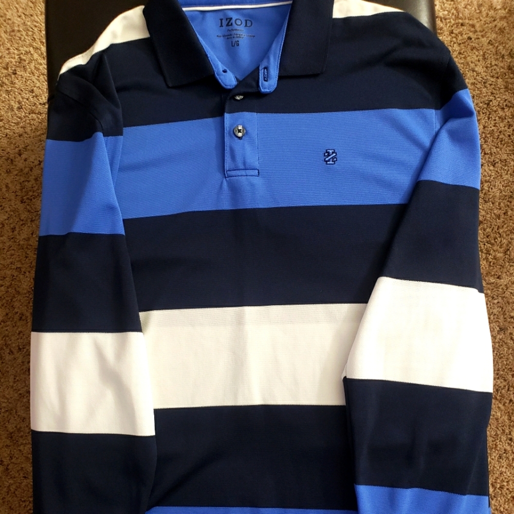 Mens Izod Large Rugby Shirt